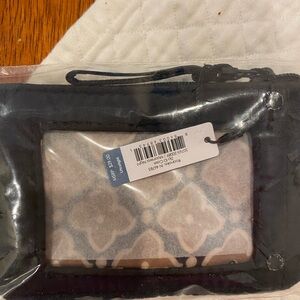 Vera Bradley Black and Cream Key & Card Holder